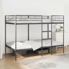   vidaXL fekete acél emeletes ágy matrac nélkül 100 x 200 cm