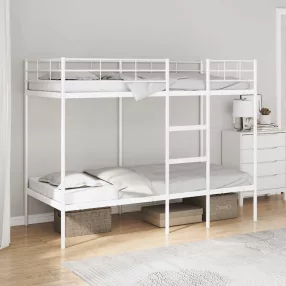   vidaXL fehér acél emeletes ágy matrac nélkül 100 x 190 cm