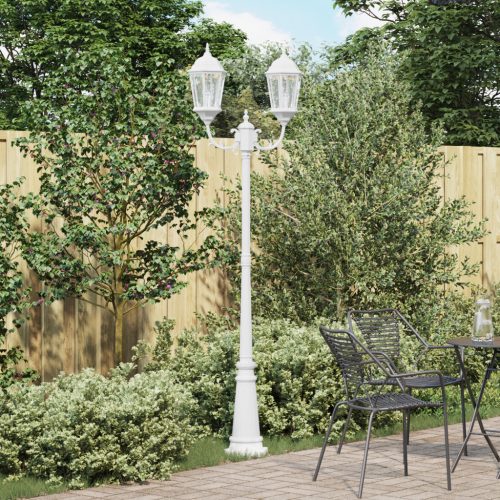 vidaXL Kertvilágító 2-Lámpás E27 Fehér 235 cm Alumínium