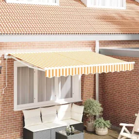   vidaXL Napellenző ponyva Sárga és Fehér 235 x 195 cm Poliészter