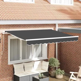 vidaXL Napellenző ponyva Antracit 235 x 195 cm Poliészter