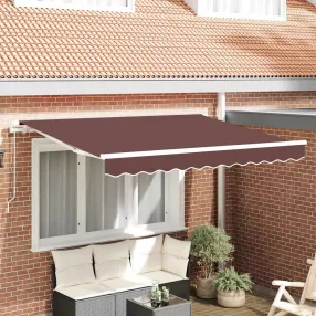 vidaXL Napellenző ponyva Barna 330 x 195 cm Poliészter