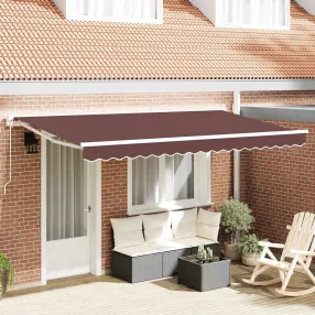 vidaXL Napellenző ponyva Barna 380 x 195 cm Poliészter