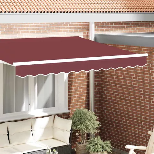 vidaXL Napellenző díszél csere Burgundi 230 x 20 cm Poliészter