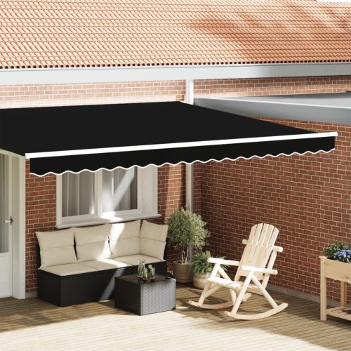 Napellenző Valance 4.5 m Keretre Fekete 4.3x0.2 m