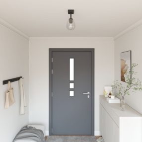   Állítható Üveg Lámpabúrával Ellátott Mennyezeti Lámpák Anthracite E27