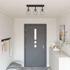   mennyezeti lámpák állítható átlátszó lámpabúrával antracit színben, E27