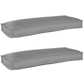   Raklap párna készlet 2 pcs Szürke 100 x 40 x 8 cm Oxford szövet