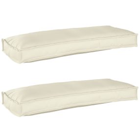   Raklap párna készlet 2 pcs Krém 100 x 40 x 8 cm Oxford szövet