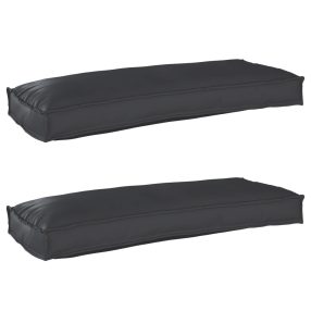   Raklap párna készlet 2 pcs Fekete 100 x 40 x 8 cm Oxford szövet