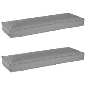   Raklap párna készlet 2 pcs Szürke 120 x 40 x 8 cm Oxford szövet