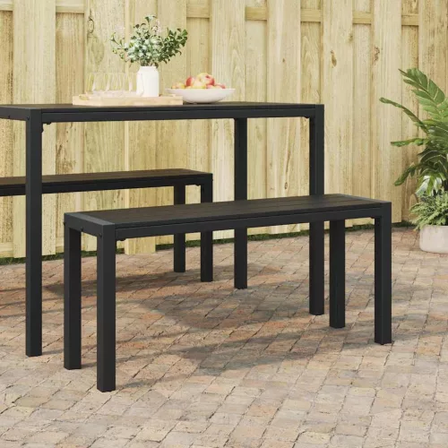 Kerti pad Fekete 100 x 28 x 45 cm Acél