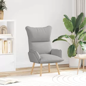 vidaXL karosszék Felhőszürke Szövet és Plywood