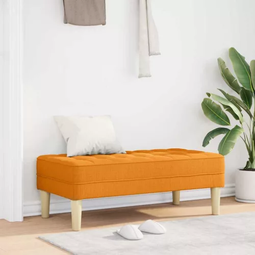 vidaXL pad párnával Sötét sárga 113 x 57 x 39 cm szövet