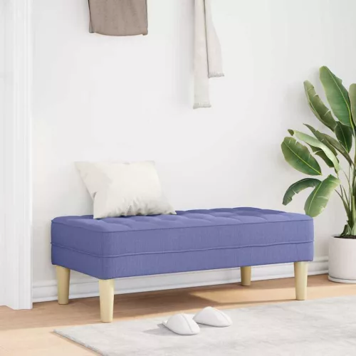 vidaXL pad párnával Farmerkék 113 x 57 x 39 cm szövet