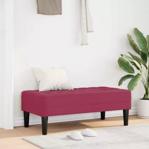 vidaXL pad párnával Bordó 113 x 57 x 39 cm Bársony