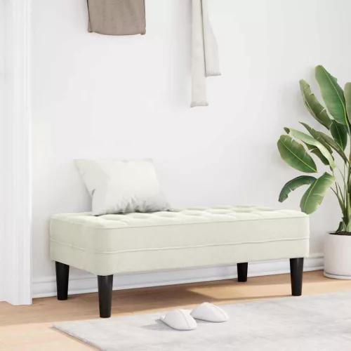 vidaXL pad párnával Krém 113 x 57 x 39 cm Bársony