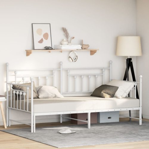 Daybed keret trundle-lal Fehér 100x190 cm Acél