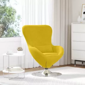 vidaXL Tojásfotel Sárga Bársony