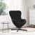 vidaXL Tojásfotel Fekete 63 x 73 x 90 cm Bársony