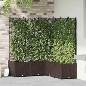 Kerti cserép 5 pcs Barna 120 x 120 x 143 cm Acél