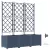vidaXL Kerti cserép 3 pcs Szürke 120 x 40 x 142 cm Műanyag