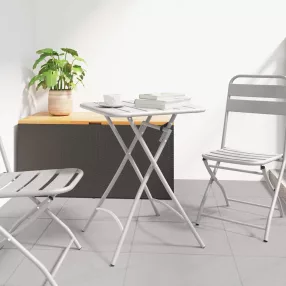 Bisztróasztal Bézs 55 x 55 x 72,5 cm Porfestett acél