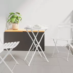Bisztróasztal Fehér Ø 50 x 71 cm Porfestett acél
