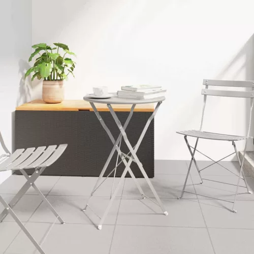 Bisztróasztal Bézs Ø 50 x 71 cm Porfestett acél