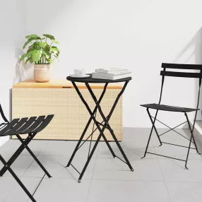 Bisztróasztal Antracit Ø 50 x 71 cm Porfestett acél