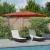 Roma Cantilever Napernyő LED lámpákkal, terrakotta - 286 x 285 x 270 cm, alumínium.