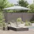 Kéttámaszos bannána napernyő Homokszín 249 x 249 x 250 cm