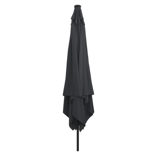 Négyzet Kert Napernyő LED Fénnyel 295x245 cm Antracit