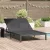vidaXL Napozóágy Fekete 206 x 115 x 75 cm polirattan