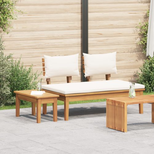 vidaXL 2 Darabos Kerti Pad Szett Szilárd Fa Teak
