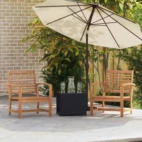   Kerti székek 2 pcs Természetes 60 x 65 x 76.5 cm Tömör tíkfa