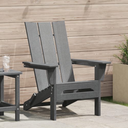 Összecsukható Adirondack szék Világosszürke 74.5x80.5x90 cm HDPE