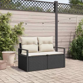 Kerti kanapé párnával 120 x 62 x 69 cm polirattan