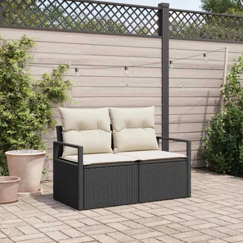 Kerti kanapé párnával 120 x 62 x 69 cm polirattan
