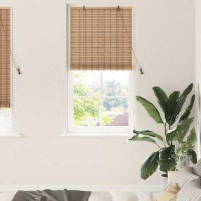 Roletta függönyökkel Világos Barna 100 x 220 cm bambusz