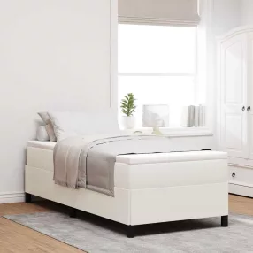  vidaXL Boxrugós ágy Krémszínű 90 x 200 cm Bársonyos szövet