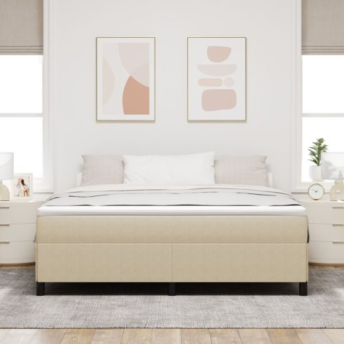 Ágykeret Világos Zöld Szürke 180x200 cm Vászon