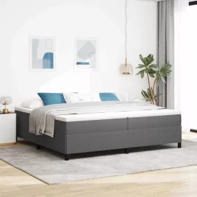   vidaXL Boxrugós ágy Világosszürke 200 x 200 cm Bársonyos szövet