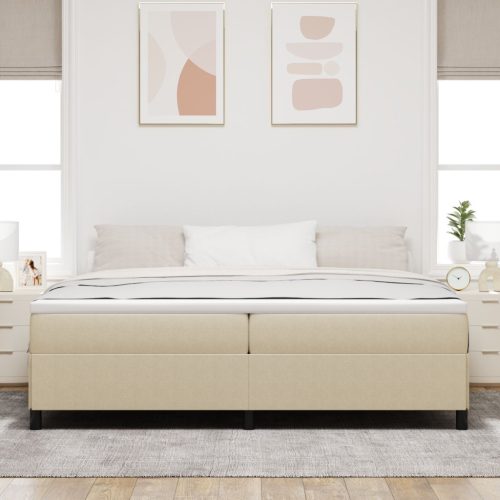 Ágykeret Világosszürke Zöld 200x200 cm Bordás Szövet
