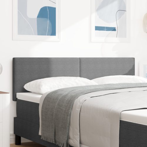 Fejtámla Egyszerű Design Világosszürke 140 cm Kordbársony