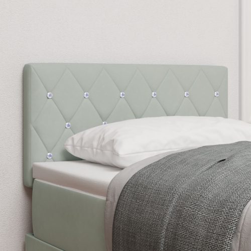 Fejtámla Kristály Gombbal Húzott Világosszürke 80 cm Akszád
