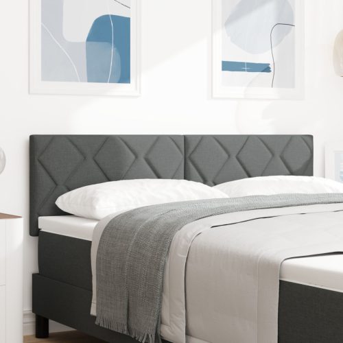 Fejtámla Gyémánt Blokk Design Sötétszürke 140 cm Szövet