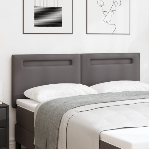 Fejtámla Egyszerű Design Szürke 140 cm Műbőr