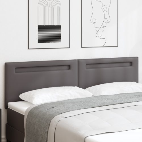 Fejtámla Egyszerű Design Szürke 180 cm Műbőr