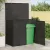 Kuka Doboz 2 pcs Fekete 65 x 80 x 115 cm Polietilén